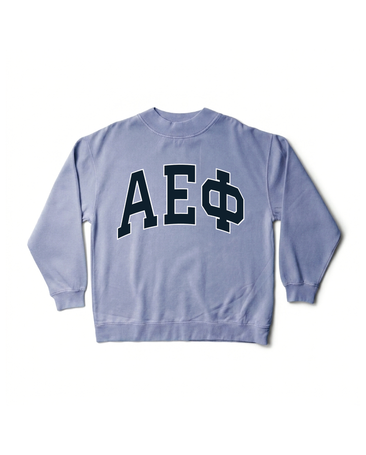 Greek Letters Mock Neck Sorority Crewneck