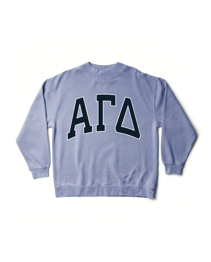 Greek Letters Mock Neck Sorority Crewneck