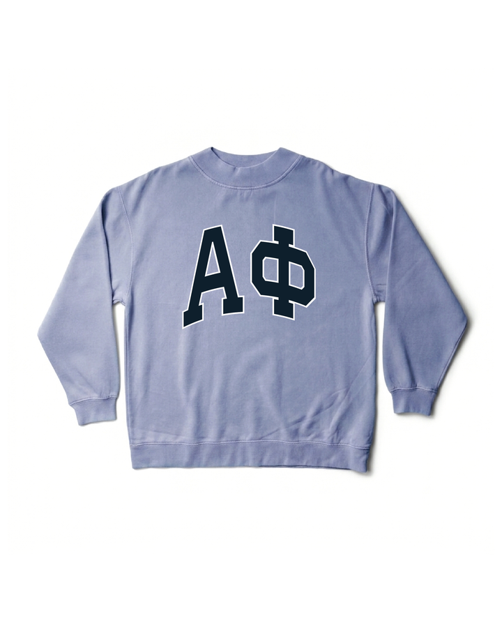 Greek Letters Mock Neck Sorority Crewneck