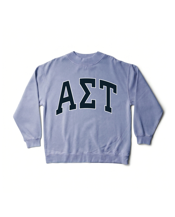 Greek Letters Mock Neck Sorority Crewneck