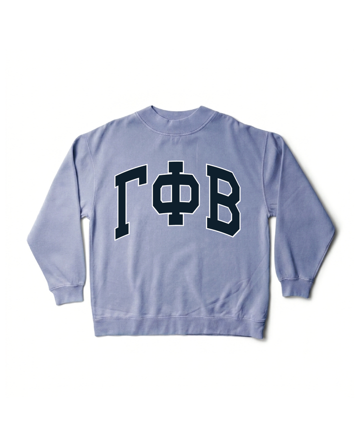 Greek Letters Mock Neck Sorority Crewneck