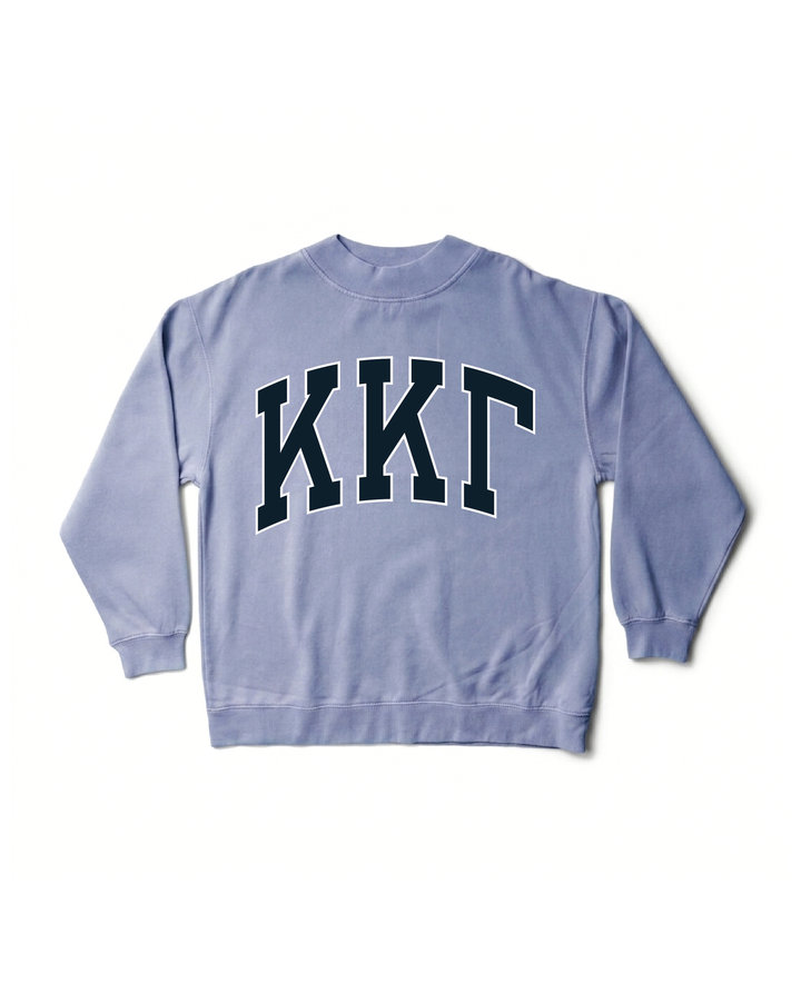 Greek Letters Mock Neck Sorority Crewneck