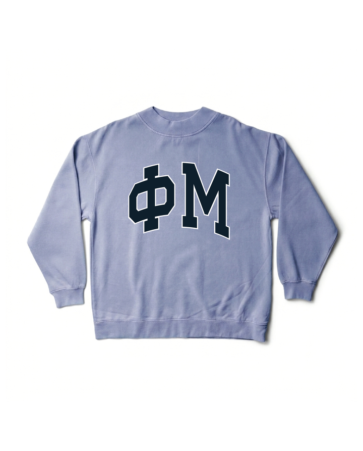 Greek Letters Mock Neck Sorority Crewneck