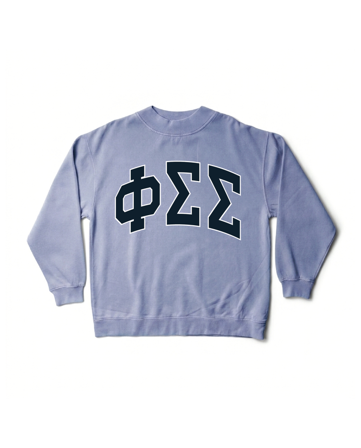 Greek Letters Mock Neck Sorority Crewneck
