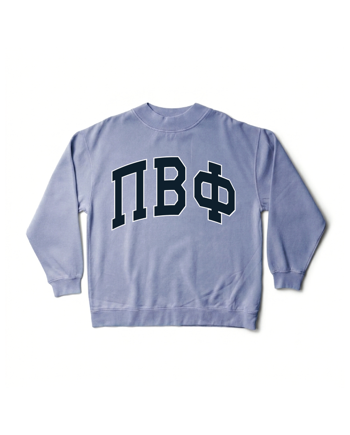 Greek Letters Mock Neck Sorority Crewneck