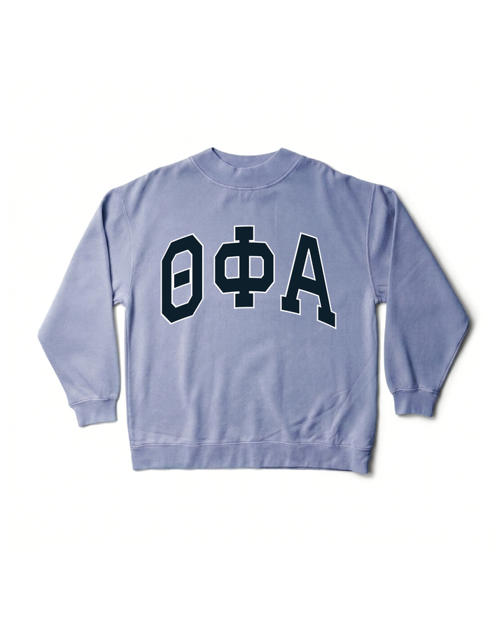 Greek Letters Mock Neck Sorority Crewneck