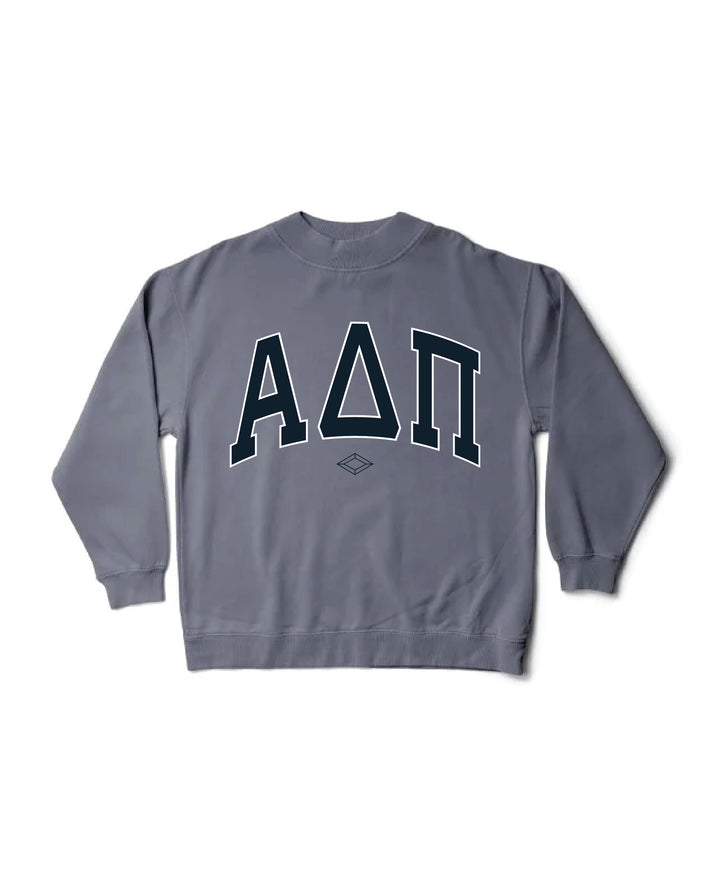 Alpha Delta Pi Greek Letter Mock Neck Crewneck