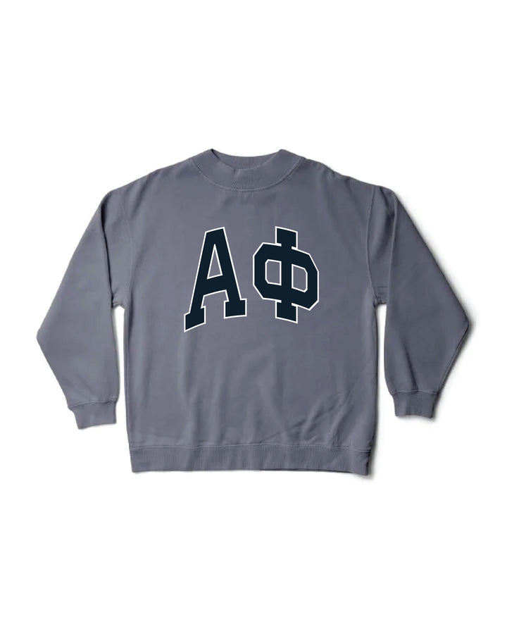 Greek Letters Mock Neck Sorority Crewneck