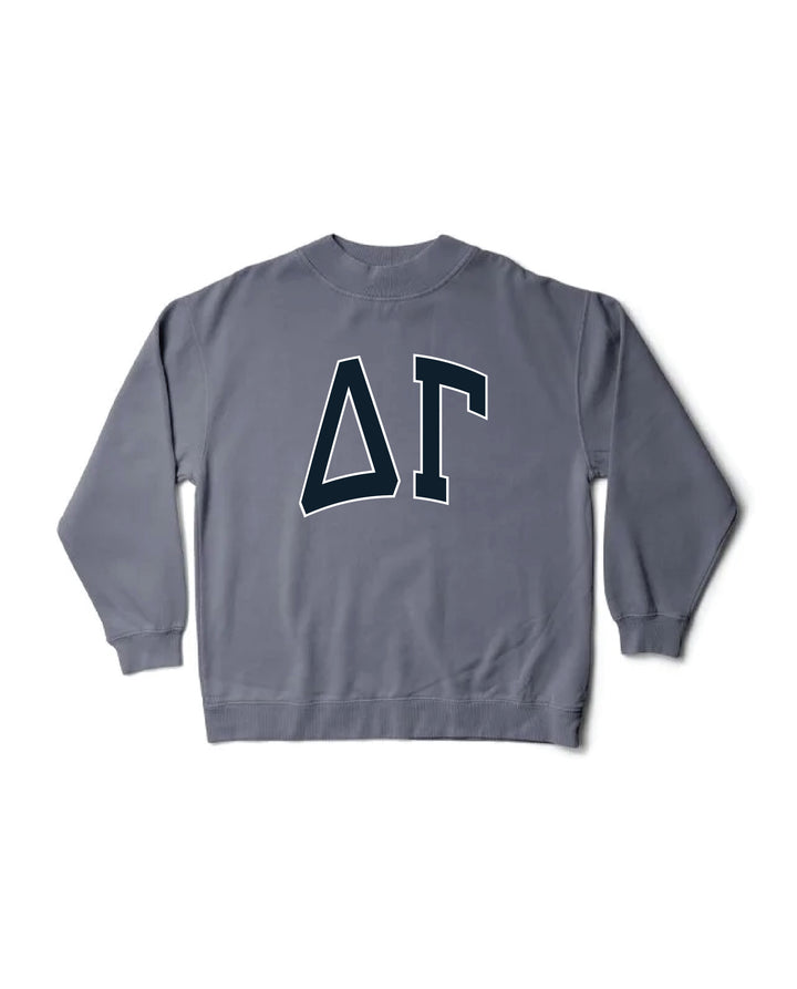 Greek Letters Mock Neck Sorority Crewneck