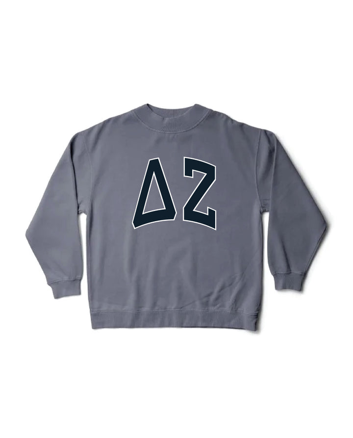 Greek Letters Mock Neck Sorority Crewneck