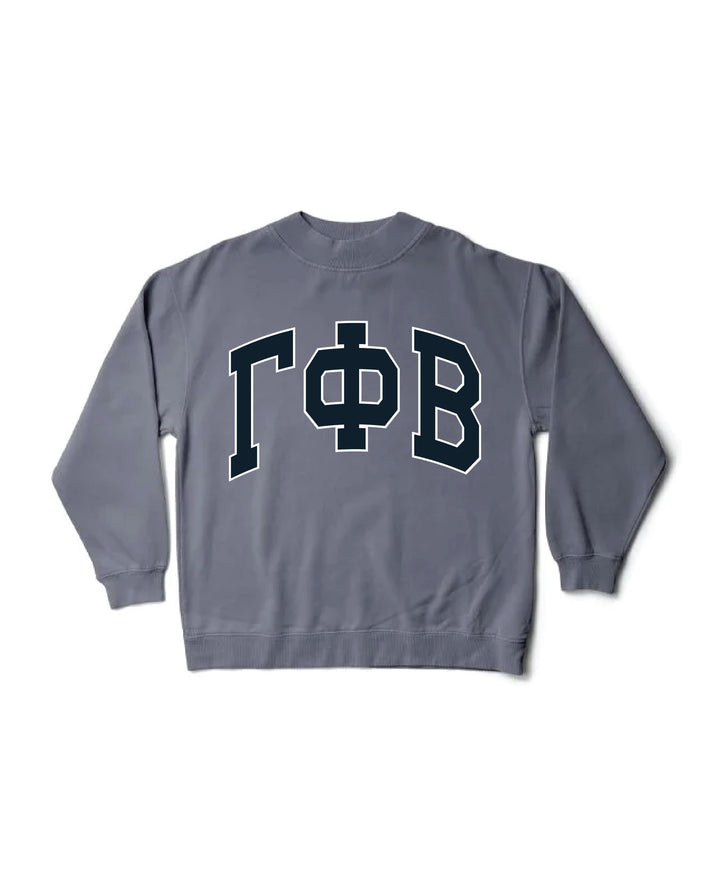 Gamma Phi Beta Greek Letter Mock Neck Crewneck