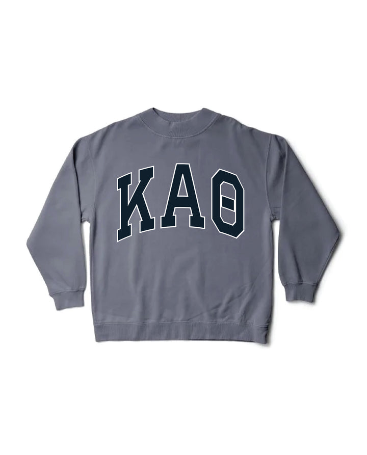 Greek Letters Mock Neck Sorority Crewneck