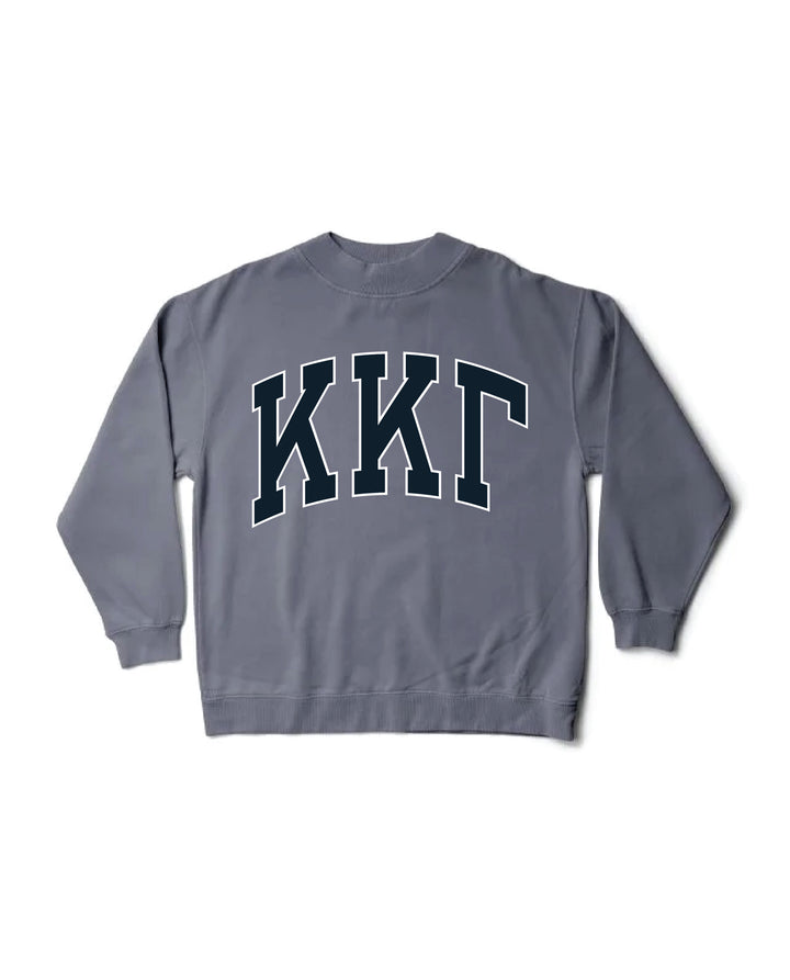 Greek Letters Mock Neck Sorority Crewneck