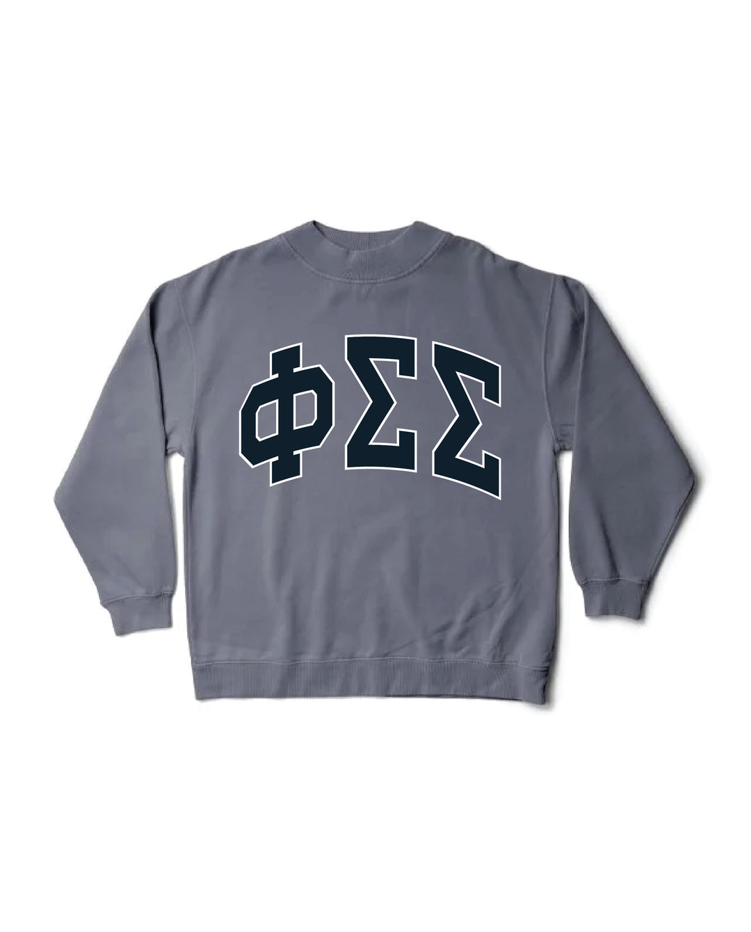 Phi Sigma Sigma Greek Letter Mock Neck Crewneck