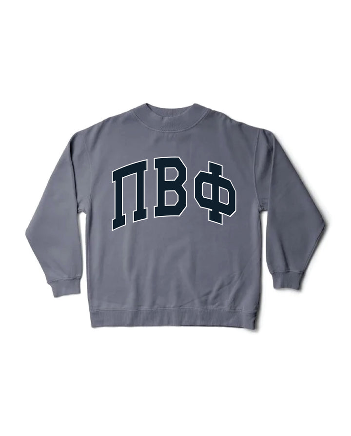 Greek Letters Mock Neck Sorority Crewneck