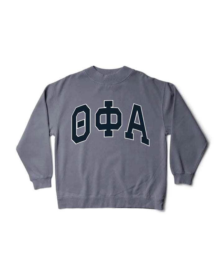 Greek Letters Mock Neck Sorority Crewneck