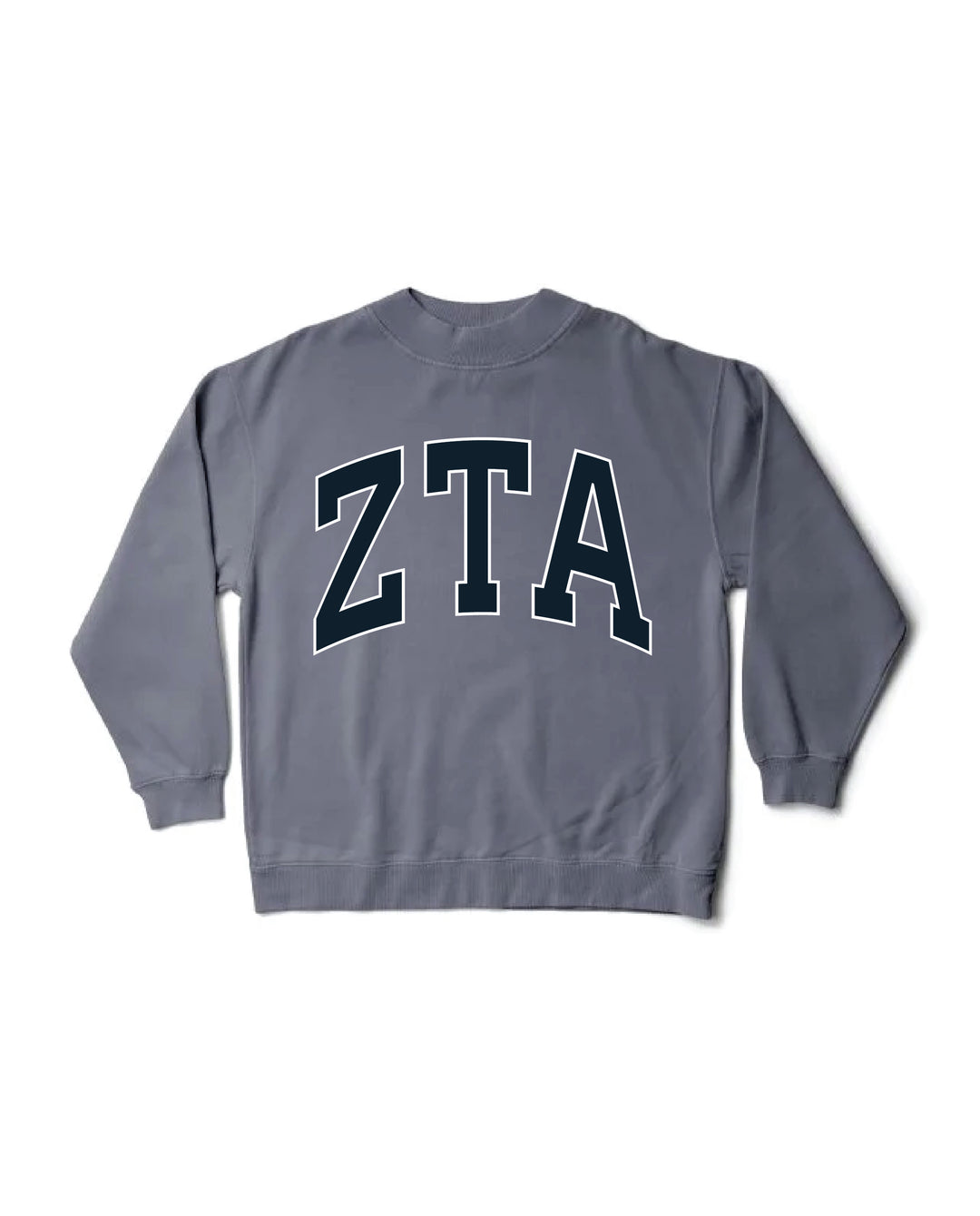 Zeta Tau Alpha Greek Letter Mock Neck Crewneck