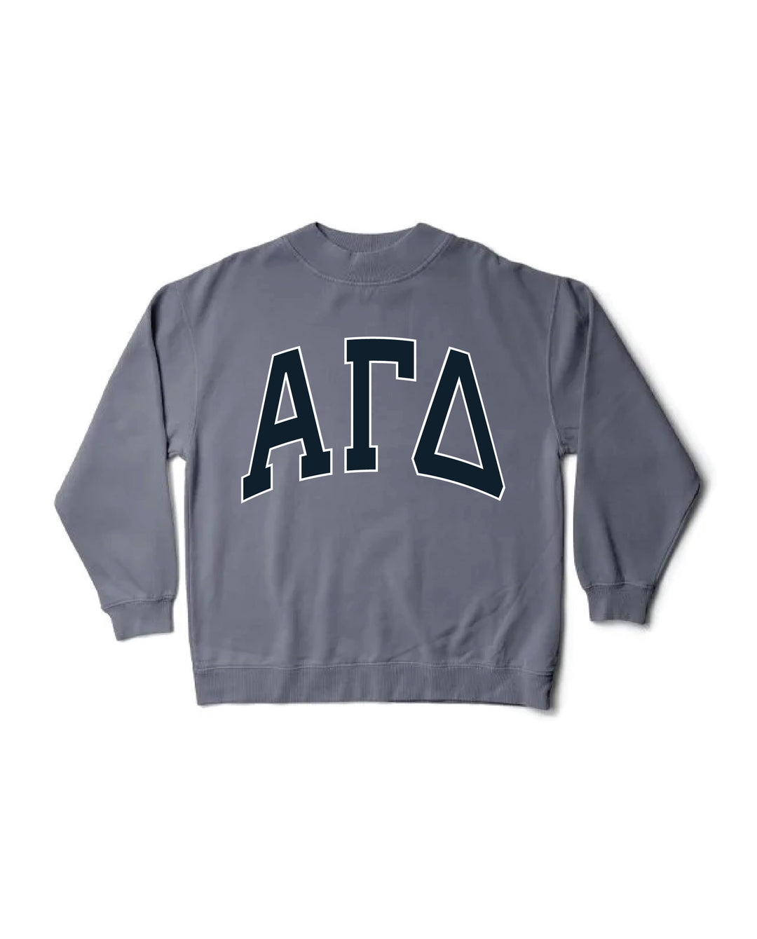 Alpha Gamma Delta Greek Letter Mock Neck Crewneck