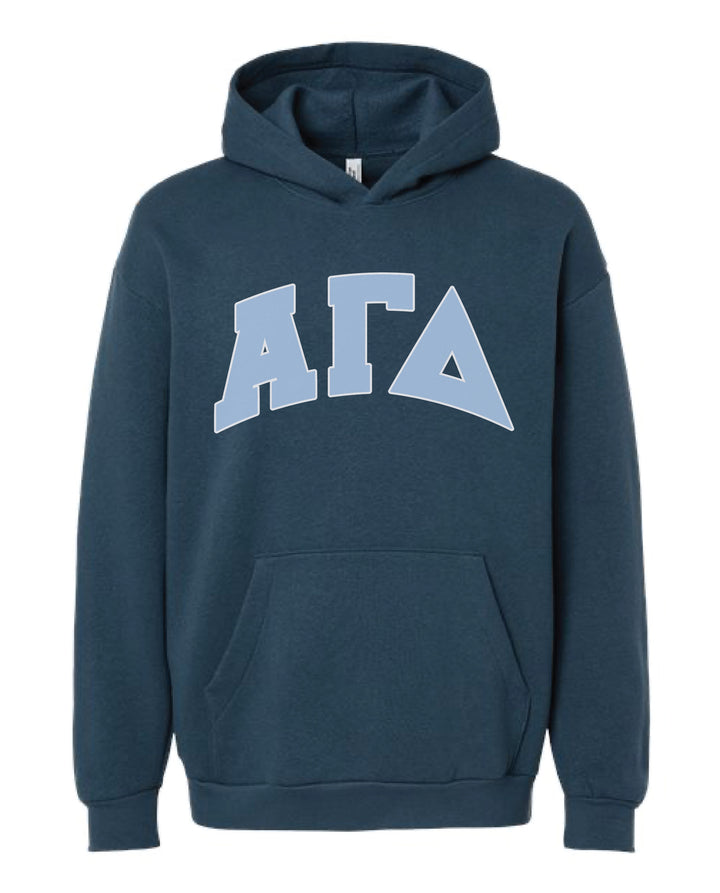 Greek Letter Sea Blue Sorority Hoodie - 2XL - 3XL