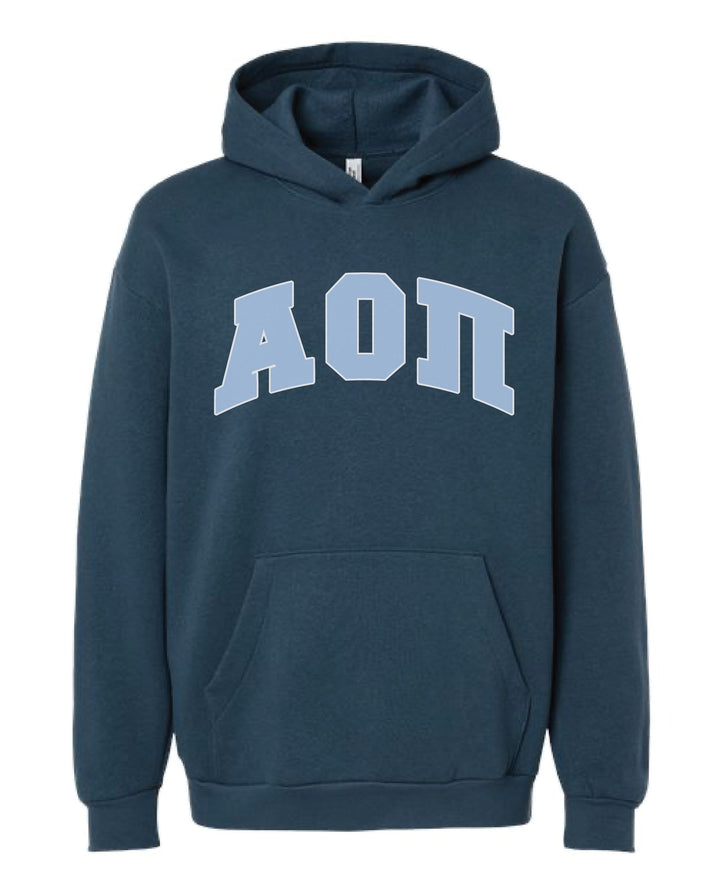 Greek Letter Sea Blue Sorority Hoodie