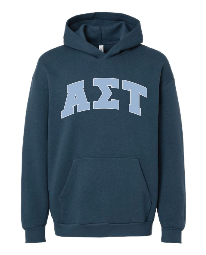 Greek Letter Sea Blue Sorority Hoodie