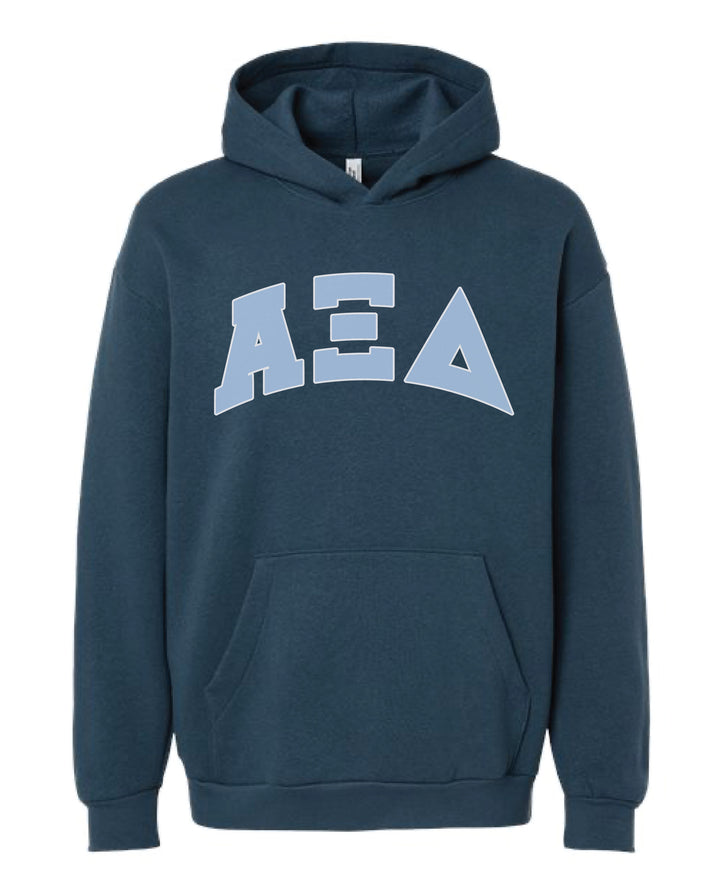 Greek Letter Sea Blue Sorority Hoodie