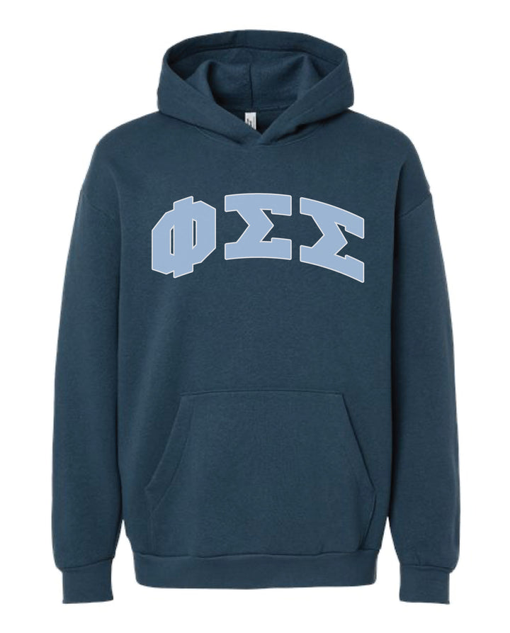 Greek Letter Sea Blue Sorority Hoodie - 2XL - 3XL