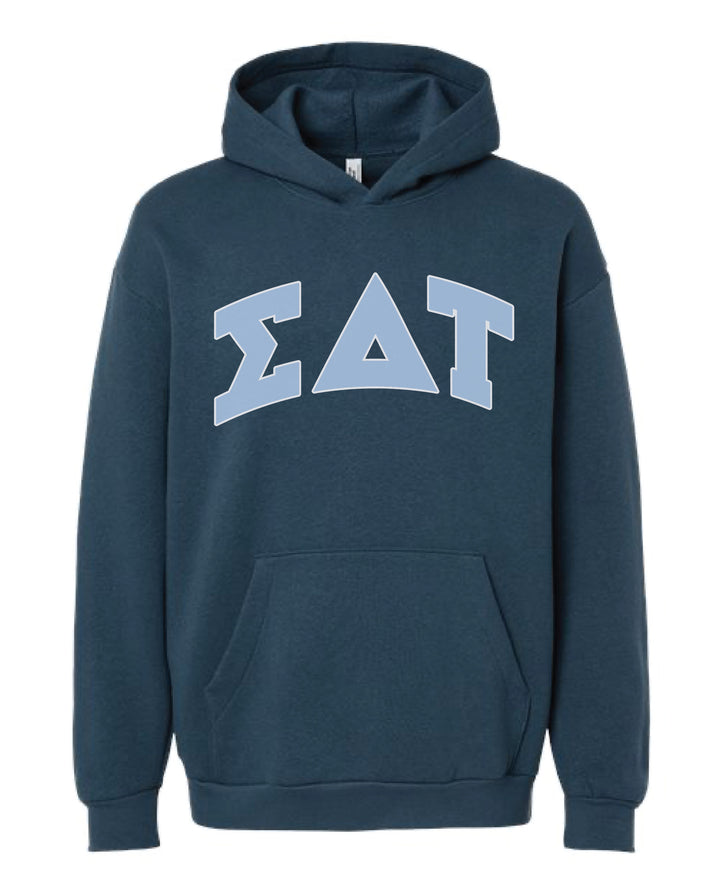 Greek Letter Sea Blue Sorority Hoodie