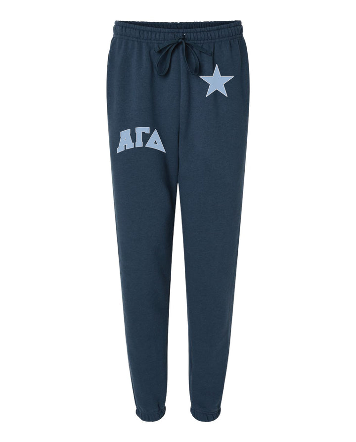 Greek Letter Sea Blue Sorority Joggers - 2XL - 3XL