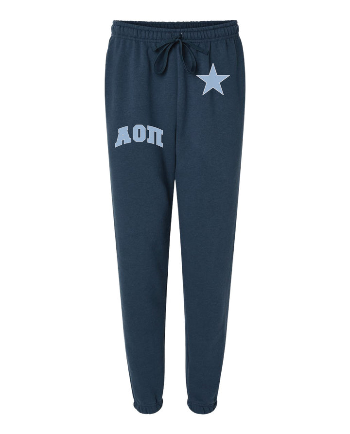 Greek Letter Sea Blue Sorority Joggers - 2XL - 3XL