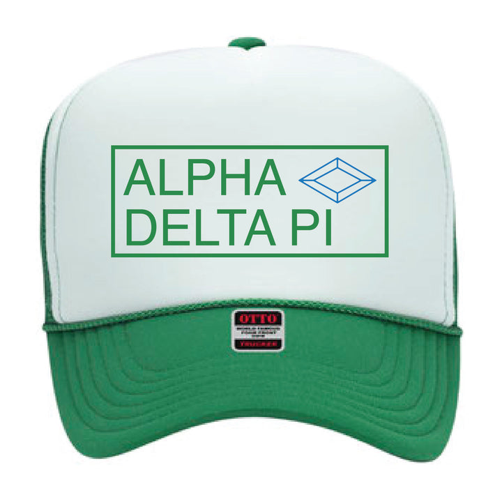 Green Embroidered Sorority Trucker Hat