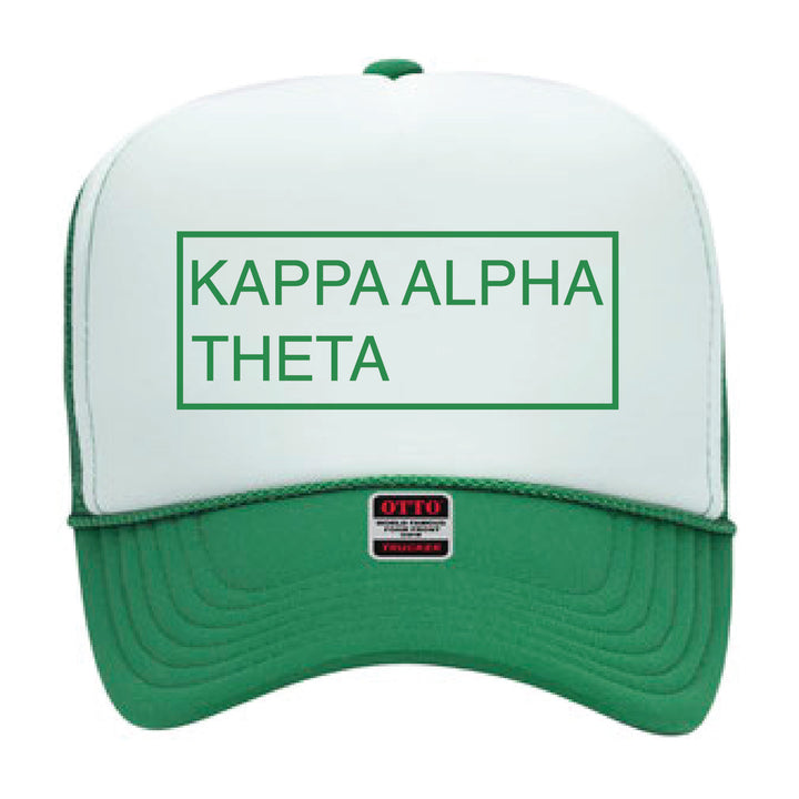 Green Embroidered Sorority Trucker Hat