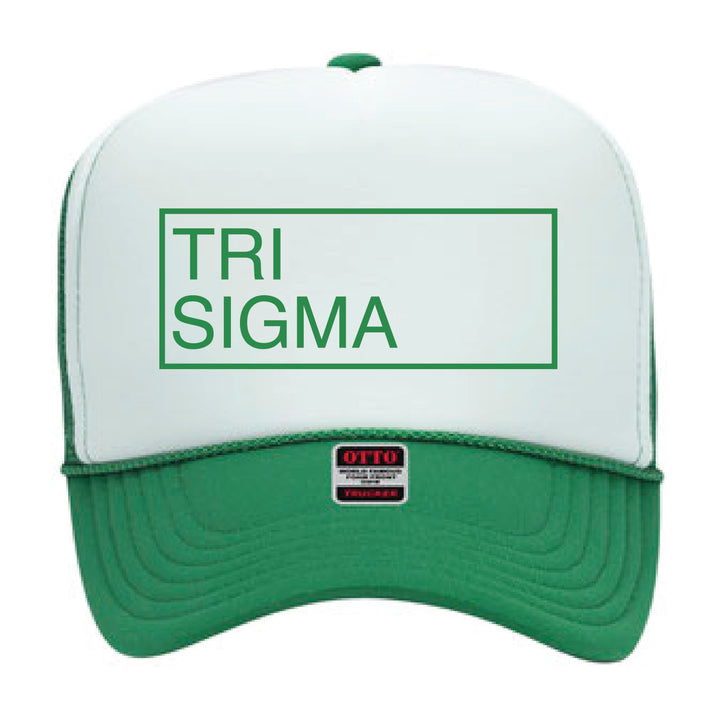 Green Embroidered Sorority Trucker Hat