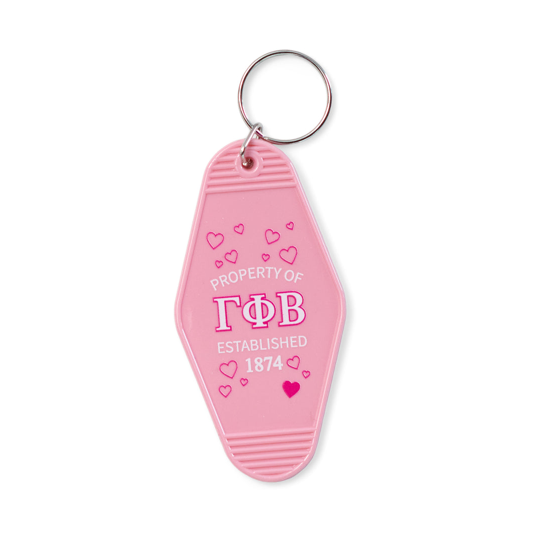 Pink Property Of Sorority Keychain