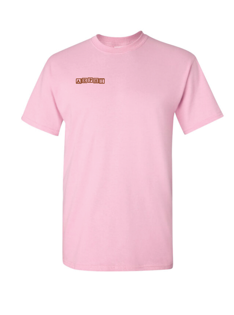 Binghamton AEPHI Teddy Tees - Light Pink