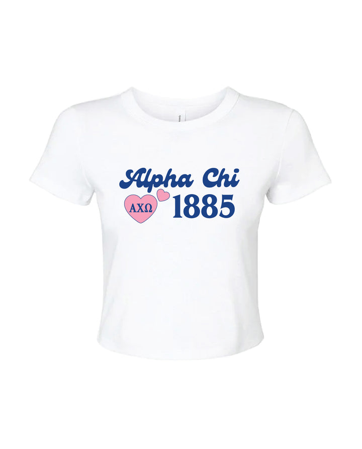 Pink Heart Sorority Baby Tee