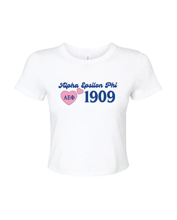 Pink Heart Sorority Baby Tee