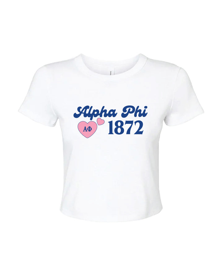 Pink Heart Sorority Baby Tee