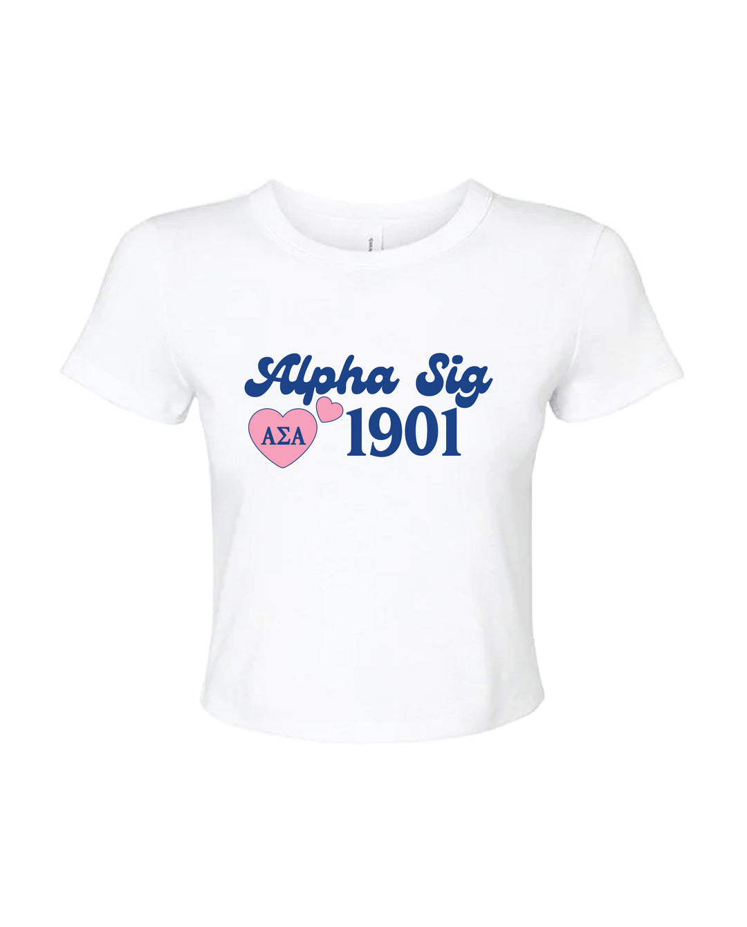 Pink Heart Sorority Baby Tee