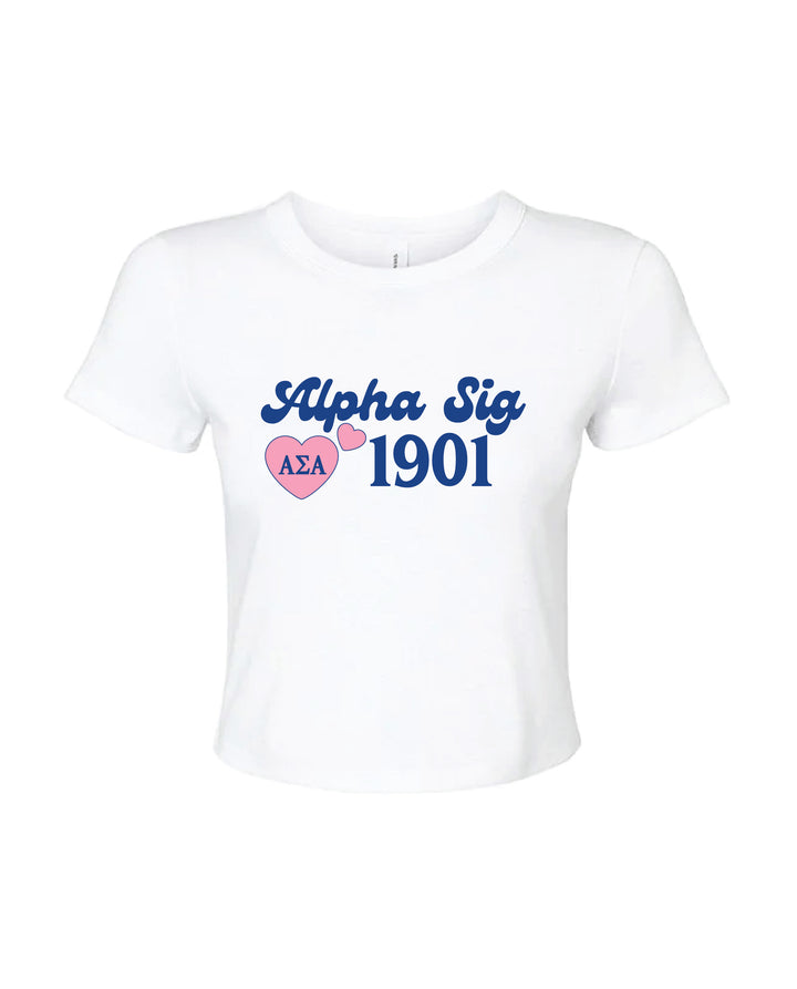 Pink Heart Sorority Baby Tee