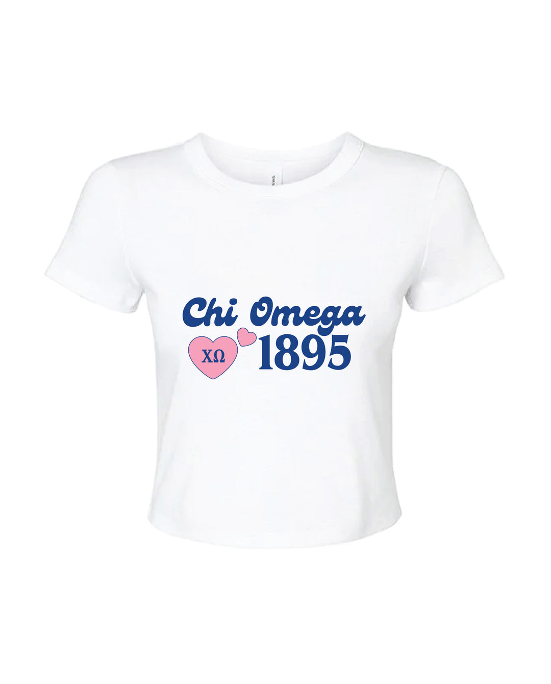 Pink Heart Sorority Baby Tee