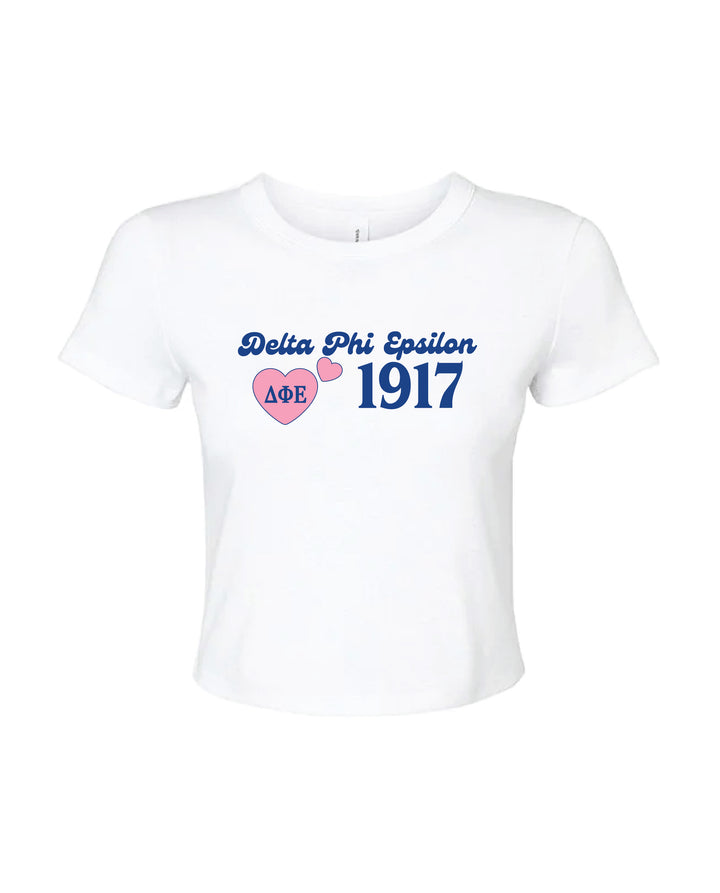 Pink Heart Sorority Baby Tee