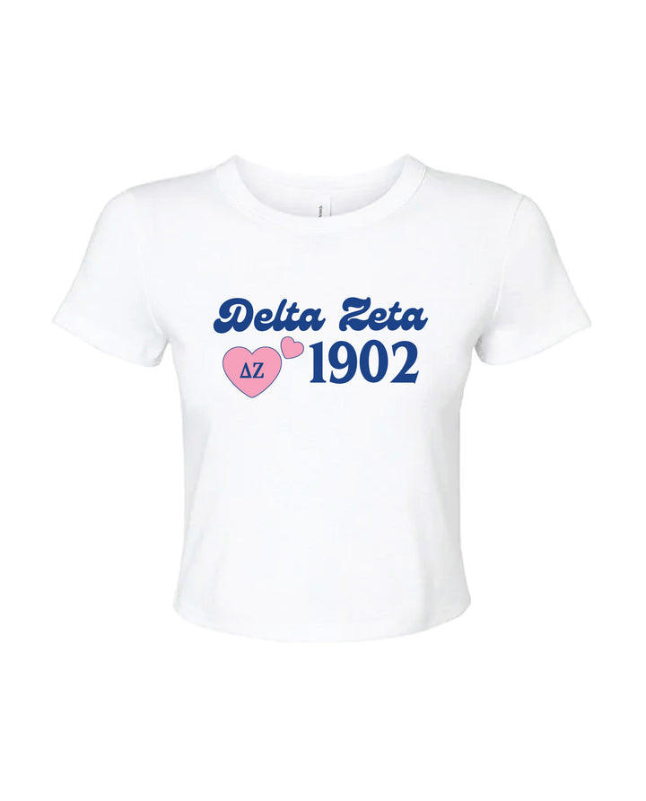 Pink Heart Sorority Baby Tee