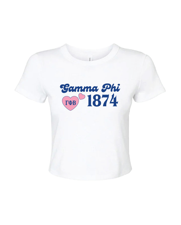 Pink Heart Sorority Baby Tee
