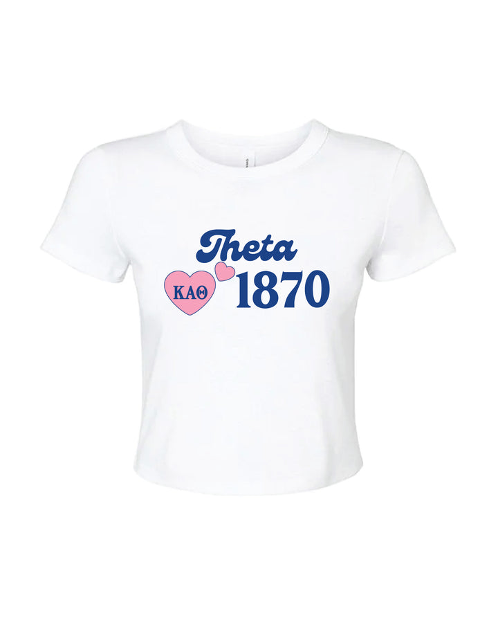 Pink Heart Sorority Baby Tee