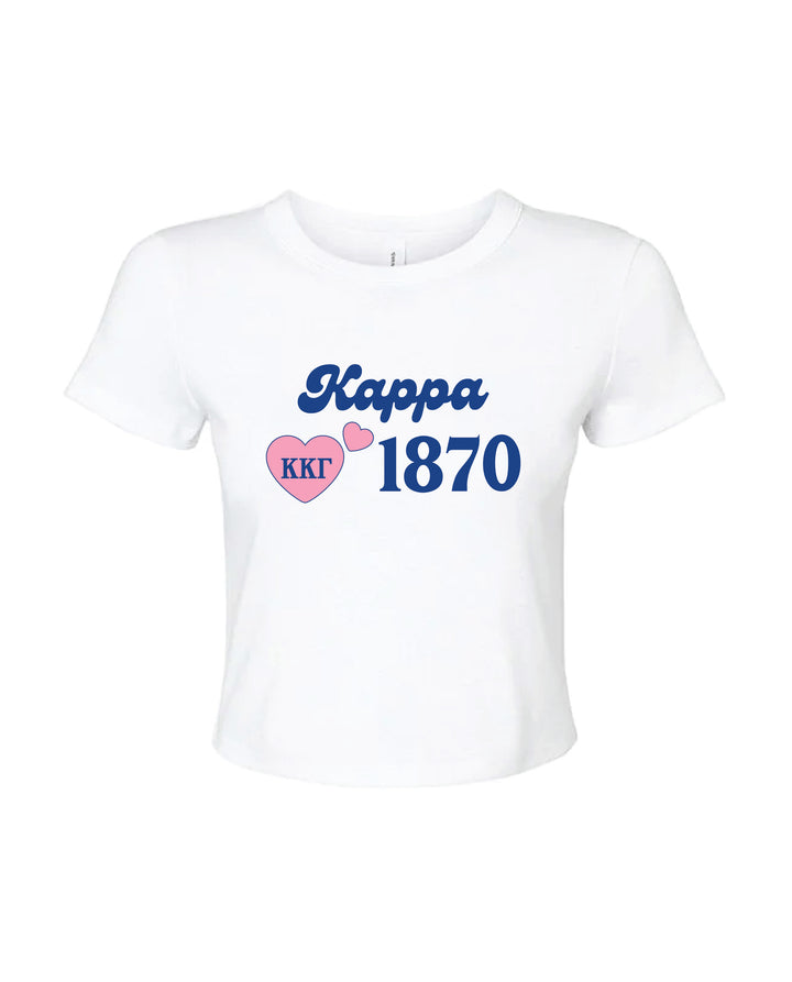 Pink Heart Sorority Baby Tee