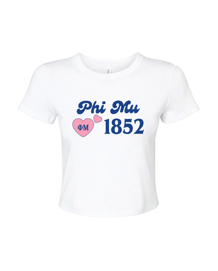 Pink Heart Sorority Baby Tee