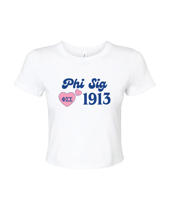 Pink Heart Sorority Baby Tee