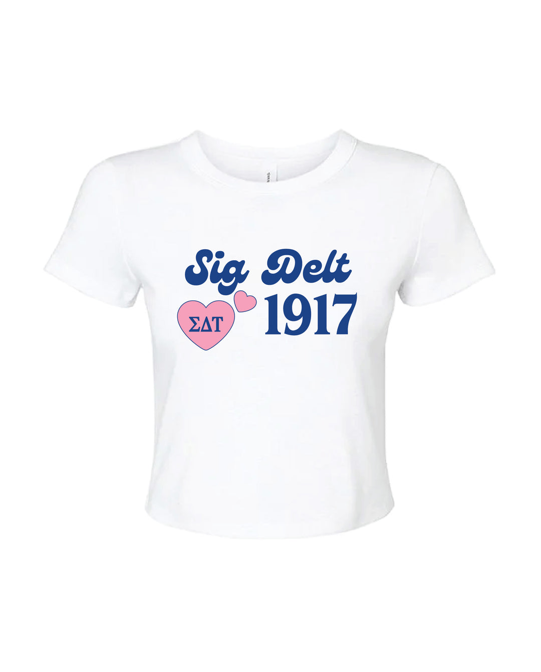 Pink Heart Sorority Baby Tee