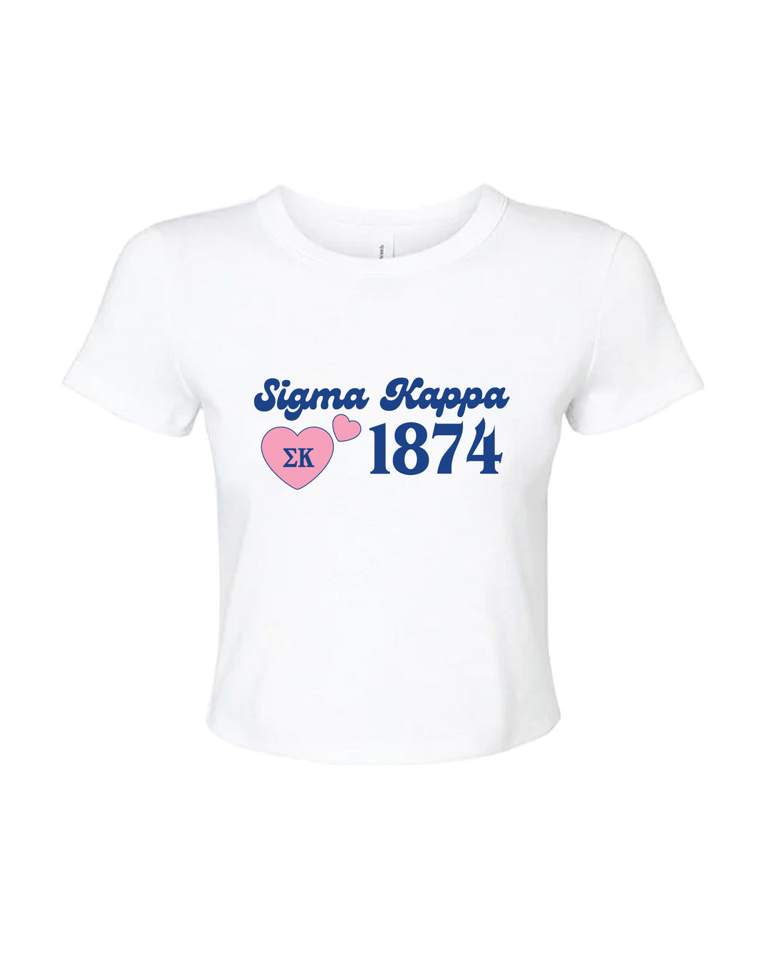 Pink Heart Sorority Baby Tee